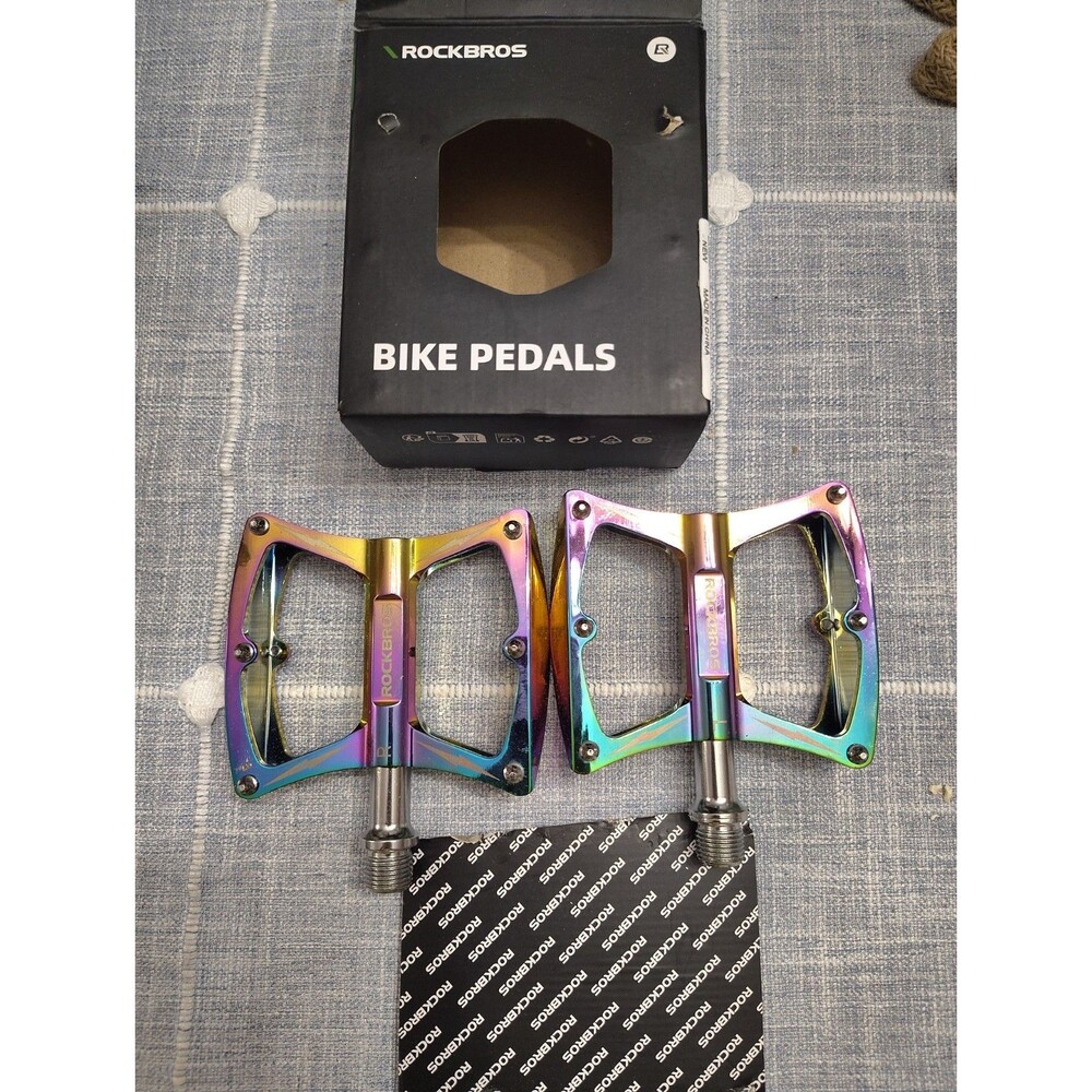 Rock BROS Mountain Bike Pedals 9/16" MTB Aluminum Road colorful
